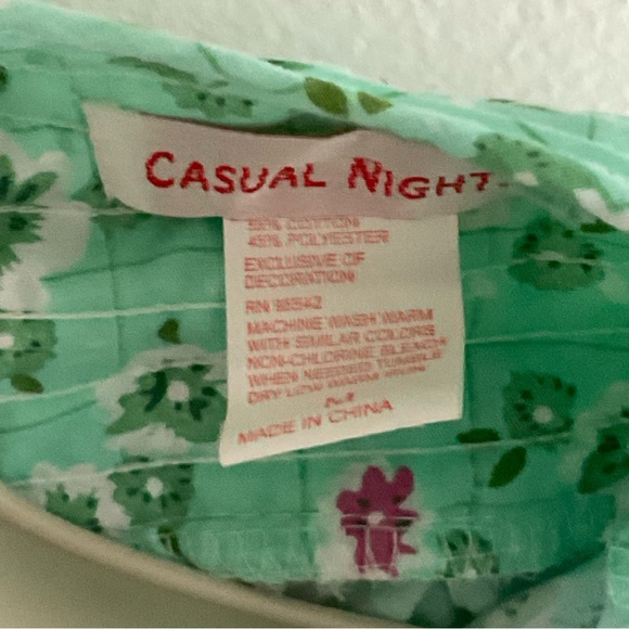 Casual Nights Snaps Front Closure House Dress Woven Houseco Size Medium (H1) - Picture 7 of 8